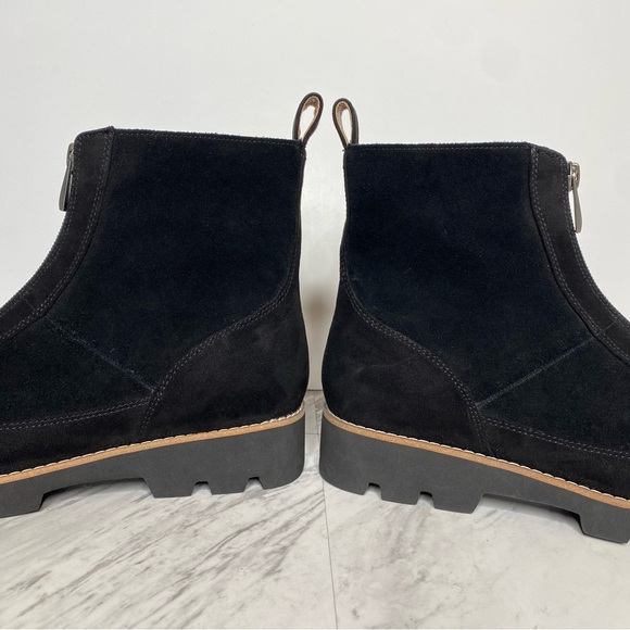 Vionic Estilo Black Suede Front Zip Bootie 7 - Picture 8 of 16